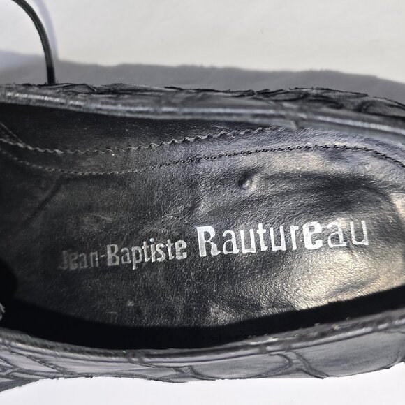 Jean Baptiste Rautureau Grey Leather Croco Alligator Print Oxfords Men's 10 / 43 - Picture 5 of 9